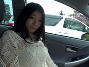 Yua Sakuya arousing Japanese amateur gives blowjob in the car