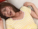 Rough fuck on the couch for tight HIkaru Takizawa picture 34
