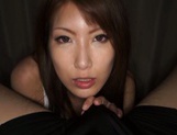Busty Yumi Mizuki Asian milf gives astounding pov blowjob picture 15