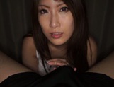 Busty Yumi Mizuki Asian milf gives astounding pov blowjob