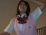 Beautiful Asian schoolgirl Ryouka Asakura gets fucked hard in her bed picture 15