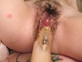 Ami Hyakutake, Asian teen tries big toy into her hairy cunt picture 28