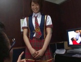 Kinky Tokyo teen Nanami Kawakami watches porn and teases a dick