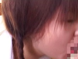 Enticing and horny Asian teen, Chisato Hirai gives secret blowjob picture 27