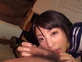 Hottie Abeno Miku gets kinky on a dildo picture 74