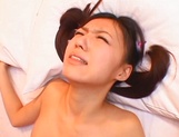 Japanese AV model with small teen tits enjoys fingering picture 74