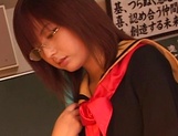 Chisato Hirai naughty Asian schoolgirl in hot solo action