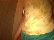 Horny amateur Asian teen gets it on in the shower