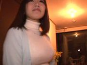 Hot and sexy Saki Mizumi gets her boobs fucked