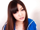 Cute Asian schoolgirl Mei Yukimoto gives a hot handjob