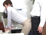 Hot office lady Ruri Jouta gets seduced at her working place gives a blow picture 21