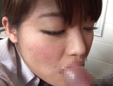 Hot office lady Ruri Jouta gets seduced at her working place gives a blow picture 24