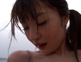 Teen girl with nice pussy Maya Kawamura squirts on the beach picture 15