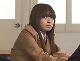 Hot Asian schoolgirl Hirono Imai takes it hard in the dressing room