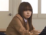 Hot Asian schoolgirl Hirono Imai takes it hard in the dressing room