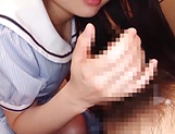 Hot teen Airi Natsume gives a sizzling hot blowjob picture 52
