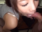 Sweet Airi Suzumura pleases cock with an erotic blowjob picture 20