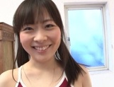 Miori Hara naughty teen in swimsuit gives hot foot job