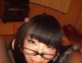 Sweet JP schoolgirl Airi Satou with glasses sucks a fat dick picture 20