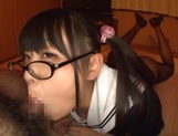 Sweet JP schoolgirl Airi Satou with glasses sucks a fat dick picture 28