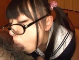 Sweet JP schoolgirl Airi Satou with glasses sucks a fat dick picture 31