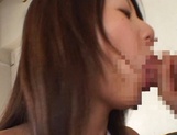 Hikari Sawami hot Asian milf gives amateur blowjob on cam picture 12