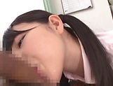 Watch Karen Haruki rub her juicy cunt while giving head picture 46