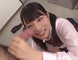 Watch Karen Haruki rub her juicy cunt while giving head picture 53