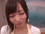 Yuu Asakura lovely Asian milf enjoys giving pov blowjob