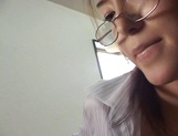 Ai Himeno hot Asian milf in glasses gives stellar blowjob picture 30