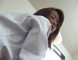 Ai Himeno hot Asian milf in glasses gives stellar blowjob picture 40