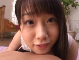 Ami Hyakutake naughty Asian teen licks balls in pov porn
