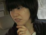 Amazing Japanese gives oral in the car outside picture 12