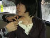 Amazing Japanese gives oral in the car outside picture 19
