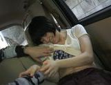 Amazing Japanese gives oral in the car outside picture 24