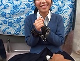 Pretty Asian babe smiles as she sucks a cock picture 26