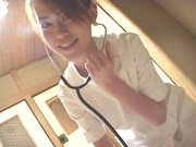Hot Asian nurse with bubble ass Ai Himeno blows cock of her horny patient