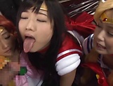 Sizzling hot Asian chicks in costume fuck good picture 294