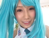 POV Japanese cosplay along a stunning babe picture 11