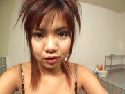 Appetizing Japanese teen doll shows off with a hot titfuck