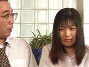 Anna Kuramoto, enticing Asian teen is seduced by older horny guy