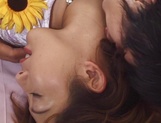 Gorgeous Japanese milf, Sakura Sena gets two guys in a threesome picture 40