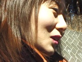 Maria Yuuki naughty Asian milf sucks cock in outdoor show
