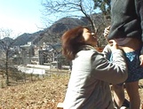 Outdoor blowjob with a mature Japanese gal Kayoko Uesugi