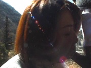 Outdoor blowjob with a mature Japanese gal Kayoko Uesugi