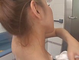 Sassy blonde having sex with boyfriend in shower picture 12