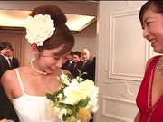 Japanese cuties Nao and Nana Otone fuck at the marriage party