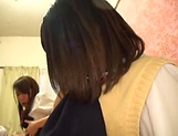 Japanese schoolgirls gone wild on strong cock picture 211