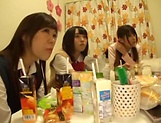 Japanese schoolgirls gone wild on strong cock picture 38