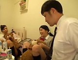 Japanese schoolgirls gone wild on strong cock picture 39